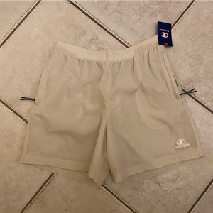 brand new (with tags!) champion mens white/cream drifit shorts